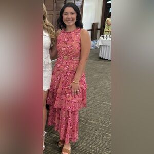 Pink Maxi SHEIN Print Dress